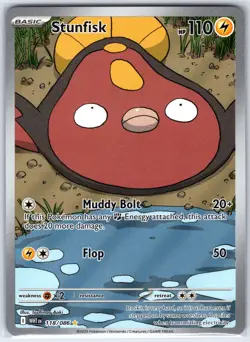 Stunfisk 118/086 Holo Illustration Rare White Flare Pokemon Holo Near Mint - Image 1