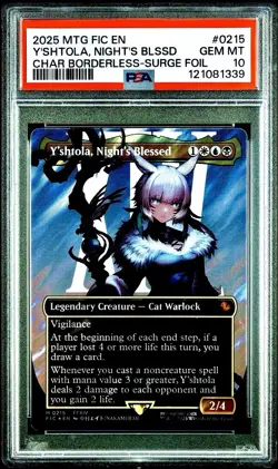 2025 MTG Final Fantasy Y'SHTOLA, NIGHT’S BLESSED Character Surge Foil * PSA 10 - Image 1