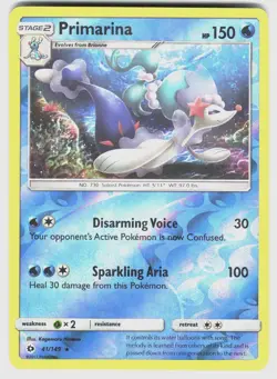 PRIMARINA 41/149 R SM BASE SET POKEMON REVERSE HOLO NM/M - Image 1