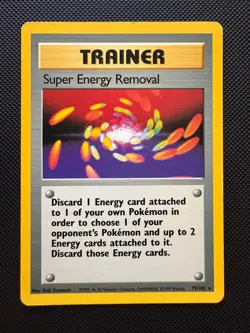 Super Energy Removal 79/102 Rare Base Set Unlimited Pokemon Moderately Played - Image 1