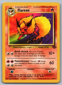 Flareon 19/64 Unlimited Pokemon Unlimited NM Jungle - Image 1