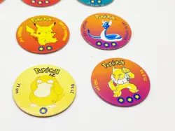 1998 GAME FREAK WALKERS - POKEMON TAZO POG DISC LOT X 9 - PIKACHU PSYDUCK ETC - Image 5