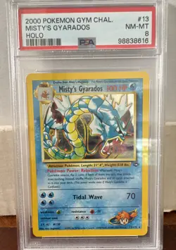 2000 Pokemon Misty's Gyarados 13/132 Gym Challenge PSA 8 Nm-mt Holo - Image 1
