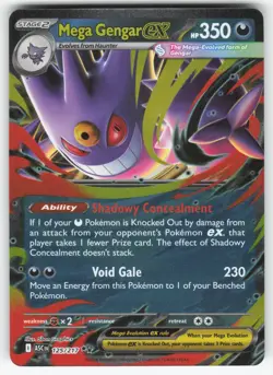 NM Mega Gengar ex 056/094 Phantasmal Flames Double Rare Pokemon - Image 1