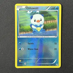 Oshawott Reverse Holo 27/114 Black and White Pokemon Card - Image 2