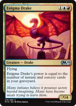 x4 Enigma Drake - Core Set 2019 (M19) - NM - MTG - Image 1