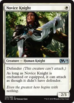 x4 Novice Knight - Core Set 2019 (M19) - NM - MTG - Image 1