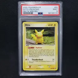 2005 Pokemon: DITTO [PIKACHU] 63/113 - [EX Delta Species Set] - Mint - PSA 9 - Image 1