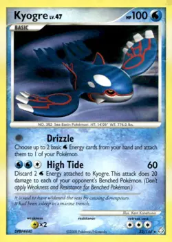 Kyogre 32/146 Rare Legends Awakened Pokemon Lightly Played - Image 1