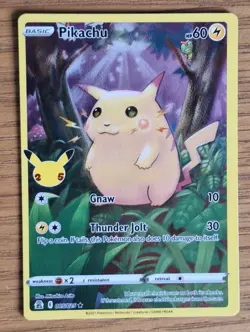 Pikachu 005/025 Celebrations NM Full Art Pokemon TCG - Image 1