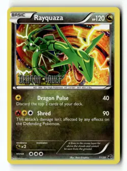 Pokemon Card Rayquaza - Dragon Vault Holo LP Blister Promo 11/20 STAMPED - Image 1