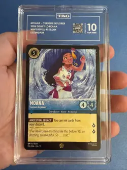 Moana Curious Explorer 155/204 Legendary 2026 Disney Lorcana TAG 10 Gem Mint - Image 3