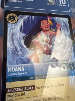 Moana Curious Explorer 155/204 Legendary 2026 Disney Lorcana TAG 10 Gem Mint - Image 4