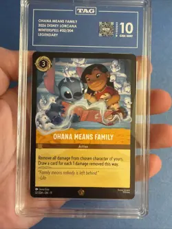 Ohana Means Family 32/204 Legendary 2026 Disney Lorcana TAG 10 Gem Mint - Image 3