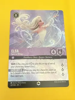 Disney Lorcana Elsa - Spirit of Winter 207/204 The First Chapter Enchanted Foil - Image 5