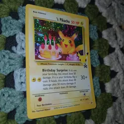 Pokemon Pikachu TCG Holo Rare Birthday Celebrations Card #24 NM/Mint Condition - Image 5