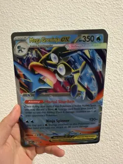 CHAOS RISING Mega Greninja EX Promo 081 MEP OVERSIZED LENTICULAR CARD LOT of 6 - Image 1