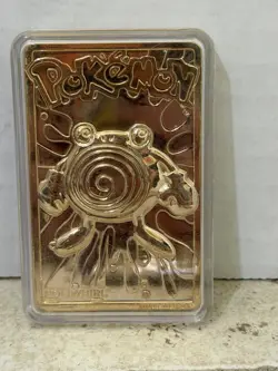 1999 23k gold Plated pokemon cards burger king Togepi poliwhirl pikachu - Image 3