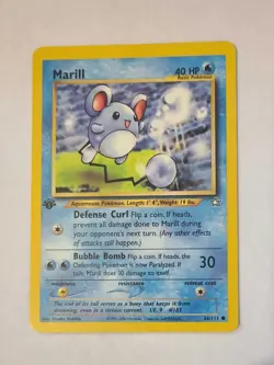 💛 MP FIRST EDITION Marill 66/111 Neo Genesis Pokemon Card - Image 1