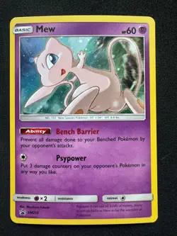 Mew Sun & Moon Black Star Promo Holo English Pokemon Card SM215 - Image 1