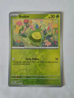 Budew 004/131 Common SV: Prismatic Evolutions Pokemon Reverse Holo Near Mint - Image 1