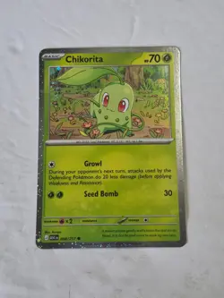 Chikorita (Cosmos Holo) 008/217 Holo Pokemon Holo NM - Image 1