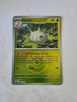 Silcoon (Love Ball) 012/217 Common Ascended Heroes Pokemon Reverse Holo NM - Image 1