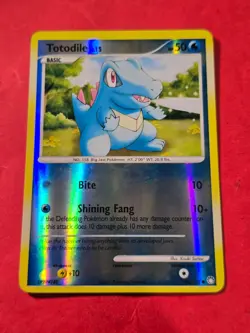 2007 Pokemon Diamond and Pearl Mysterious Treasures Reverse Foil #106 Totodile - Image 1