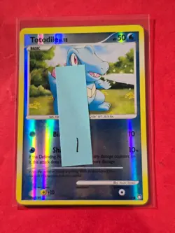 2007 Pokemon Diamond and Pearl Mysterious Treasures Reverse Foil #106 Totodile - Image 3