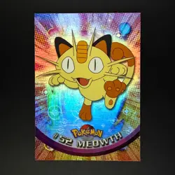 topps Pokemon TV Animation Edition Series 1 Rainbow Holo Foil #52 Meowth - Image 1