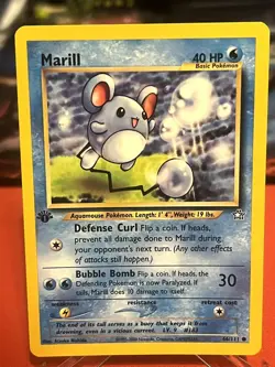 Marill 66/111 Common Neo Genesis Pokemon 1st Edition Lightly Played - Image 1