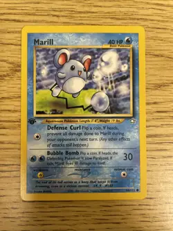 Pokemon Marill 66/111 - NM - 1st Edition Neo Genesis 2000 - Common - Image 3