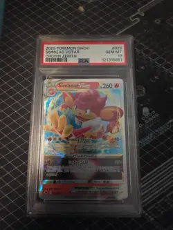 2023 POKEMON SWORD & SHIELD CROWN ZENITH #023 SIMISEAR VSTAR PSA 10 - Image 2