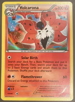 Pokemon TCG Volcarona Ancient Origins 17/98 Holo Holo Rare - Image 1