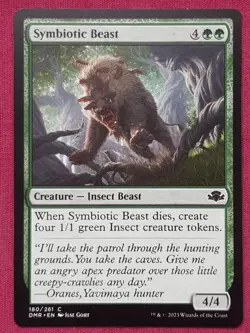 Magic The Gathering DOMINARIA REMASTERED SYMBIOTIC BEAST green card MTG - Image 1