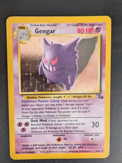 Pokemon TCG Gengar Fossil Holo Rare Card 5/62, LP Condition, J6 - Image 4