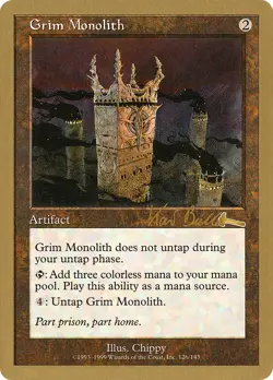 Grim Monolith (Kai Budde) [World Championship Decks 1999] Lightly Played - Image 1