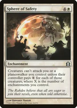 MTG - Sphere of Safety - Return to Ravnica - X1 - (NM) - - Image 1