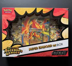 Pokemon TCG - Mega Evolution - Ascended Heroes - Mega Emboar EX Box - New - Image 1