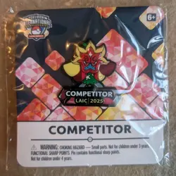 Exclusive Pokemon LAIC 2025 Sao Paulo Ogerpon Competitor Pin Badge NEW SEALED - Image 1