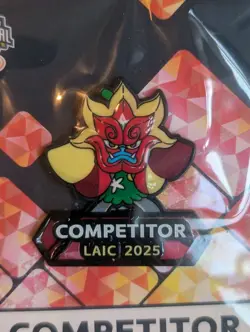 Exclusive Pokemon LAIC 2025 Sao Paulo Ogerpon Competitor Pin Badge NEW SEALED - Image 2