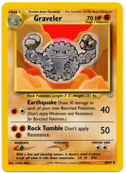 Pokemon - Graveler 30/64 Neo Revelation LP - Image 1