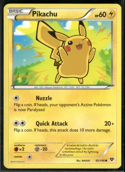 Pokemon - PIKACHU 42/146 XY BASE SET LP - Image 1