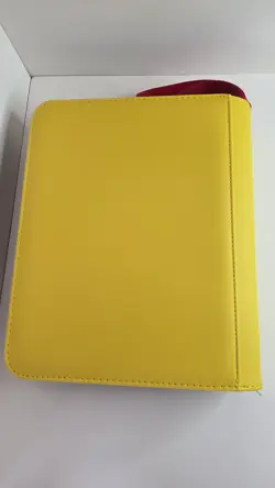 Pokemon - Ultra Pro Yellow Faux Leather Laser Engraved Pikachu Binder 4 Pocket - Image 3