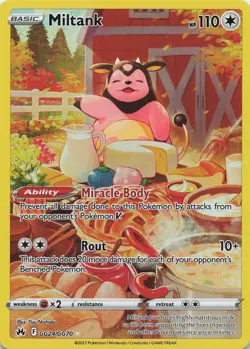Miltank GG24/GG70 Holo Crown Zenith Galarian Gallery Pokemon NM - Image 1