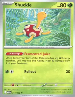 Shuckle 011/132 Uncommon Mega Evolution Pokemon Near Mint - Image 1