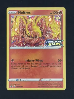 Pokemon Moltres SWSH185 Promo Prerelease - NM - Image 1