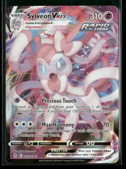 Sylveon VMAX 075/203 Holo VMAX Rare Evolving Skies NM/M Pokemon - Image 1