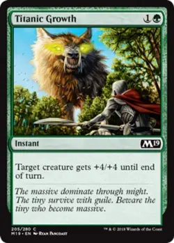 x4 Titanic Growth - Core Set 2019 (M19) - NM - MTG - Image 1