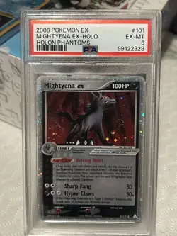 2006 Pokemon Mightyena Ex- Holo Holon Phantoms #101 Ex-MT Psa 6 - Image 1